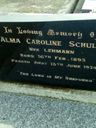 Record image of Alma Caroline Schultz (født Lehmann)