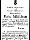 Record image of Catharina/ Kaisa Määttä (o.s. Tolvanen)