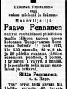 Record image of Paavo Juhonpoika Pennanen-Pennanen