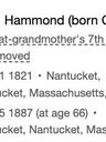 Record image of Lydia Pease HAMMOND, GG 7th Cousin (born Carr)