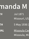 Record image of Amanda Melvina Lewis, 3rd C of MO (nacida BROWN)