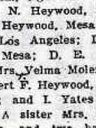 Record image of Sarah Velma Molen (born Heywood)