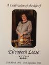 Record image of Mrs Elizabeth Leese (born Stott)