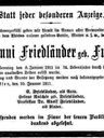 Record image of Fanny Friedländer (geb. Funk)