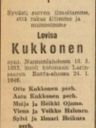 Record image of Loviisa Juhontytär Kukkonen