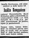 Record image of Jaakko Juhonpoika Kemppainen