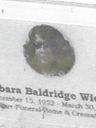 Record image of Barbara A Wieland (geb. Baldridge)