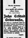 Record image of Johan (Johannes) Erland Grönroos