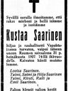 Record image of Gustaf Saarinen