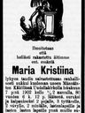 Record image of Maria Christina Adriansdotter Silvan (o.s. Hollmén)