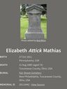 Record image of Elizabeth Mathias (born Attick)