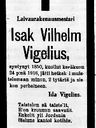 Record image of Isak Vilhelm Vigelius
