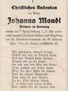 Record image of Johanna Mondl (born Kern)