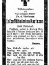 Record image of Erica Wilhelmina Gustafsson (o.s. Hollsten)
