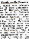 Record image of Catherine (Kitty) Gartlan (born McNamara)
