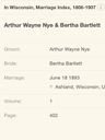 Record image of Bertha May Nye (born Bartlett)