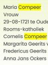 Record image of Maria Faaij (born Compeer / Compier)
