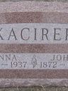 Record image of Anna Thekla Kacirek (geb. Resch / Jesch?)