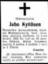 Record image of Juho Paavonpoika Kyllönen