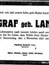 Record image of Klara Graf (born Landsmann)