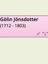 Record image of Gölin (Gölu) "Gölu" Nilsson (born Jönsdotter)