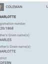 Record image of Charlotte II Lappin (born Coleman)