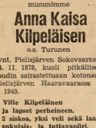 Record image of Ida Lovisa Skarp (born Turunen)