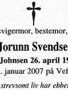 Record image of Jorunn Svendsen (born Johnsen)