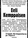 Record image of Eeli Paavonpoika Kemppainen