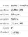 Record image of mabel gertrude sandford (born walker)