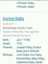 Record image of Eunice WILLIS (born DABY)