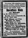 Record image of Dorothea Holz (born Salinger)