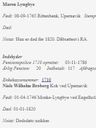 Record image of Maren Broberg (born Andersdatter Lyngbye)