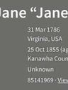 Record image of Virginia Jane Morris (born Brown)