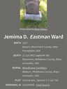 Record image of Jemima Dodge Ward (born Eastman)