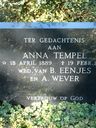 Record image of Anna Wever (geb. Tempel)