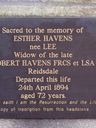 Record image of Esther Havens (born Lee)