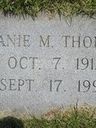 Record image of Janie Thomas (født Miller)