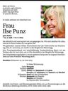 Record image of Ilse Punz (born Huber)
