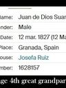 Record image of JOSEFA Suarez Gonzalez (nacida RUIZ GOMEZ)