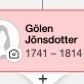 Record image of Gölen "Gölu" Larsson (born Jönsdotter)