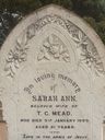 Record image of Sarah Ann Mead (born Flavel)