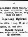 Record image of Ingeborg Kristiansen Øglænd (born Karlsdatter)