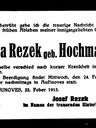 Record image of Anna Rezek (geb. Hochmann)