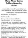 Record image of Maria Aleida Gesina Robben (born Wesseling)