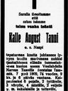 Record image of Carl August (Kalle) Tanni (född Knaappi)