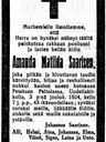 Record image of Amanda Matilda Saarinen (o.s. Stenros)