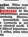 Record image of Lovisa Palmroos (born Adamsdotter)