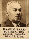 Record image of Karl ( Kaarlo) Laaksovirta (ent. Dahlström)