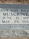 Record image of Sarah "Sallie" Rogers (born Vann)